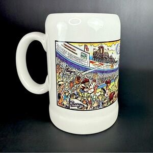 Vintage Custom Edge Texas Rangers MLB Baseball Cartoon 24oz Beer Stein Circa ‘90